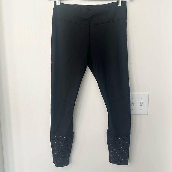 Lululemon Black Leggings w/Polka Dot Detail 8 - Picture 1 of 6